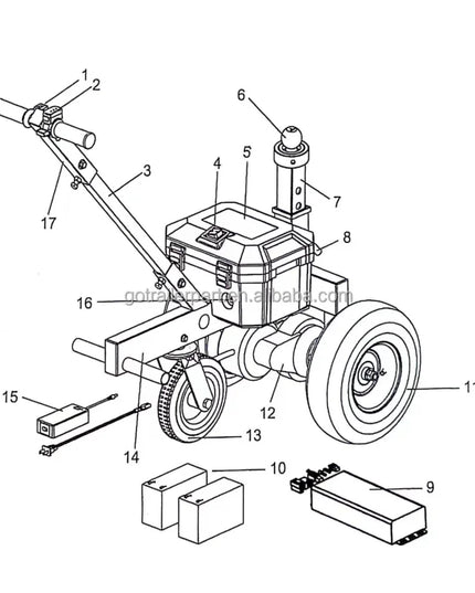 2000KG Electric Trailer Trolley Utility Tow Dolly for Easy Pulling for RV Camper Boat Trailer Customised Ball Size