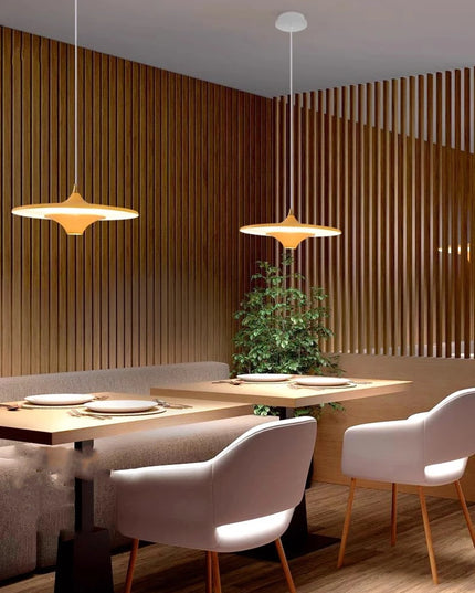 Modern Restaurant LED Chandelier Ceiling Pendant Light Dining Table Hanging Lamp Home Decor 1 Head UFO Indoor Lighting Fixture