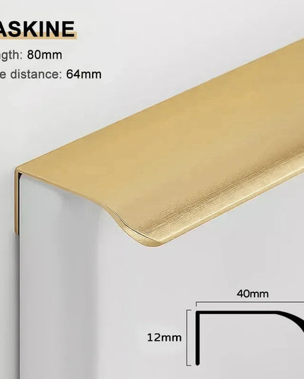 Hidden Handles for Furniture Kitchen Cabinet Handles Minimalist Wardrobe Cupboard Drawer Knobs Aluminum Alloy Furniture Handles