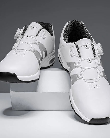 Golf Shoes Air Cushion Men Sports Running Driving Shoes Breathable Lightweight Comfortable Athletic Nonskid Rotating Sneakers
