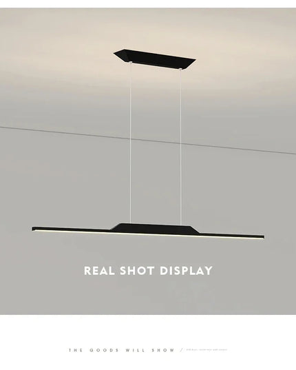 Modern LED Chandelier for Dining Room Kitchen Bar Living Bedroom Ceiling Pendant Lamp Black Simple Design Chandelier Light