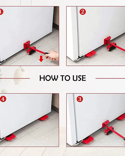 Professional Furniture Mover Tool Set Heavy Stuffs Transport Lifter Wheeled Mover Roller with Wheel Bar Moving Hand Device