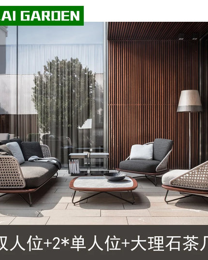 Lounge Terrace Sofa 3 Person Balcony Outdoor Sofa Garden Single Muebles De Jardin De Exterior Outdoor Patio Furniture