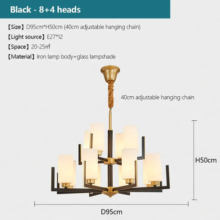 Modern Modern Led Chandelier Nordic Living Room Lamp Retro Simple Dining Room Decoration Iron Art LED Hanging Lamps Pendant Ligh
