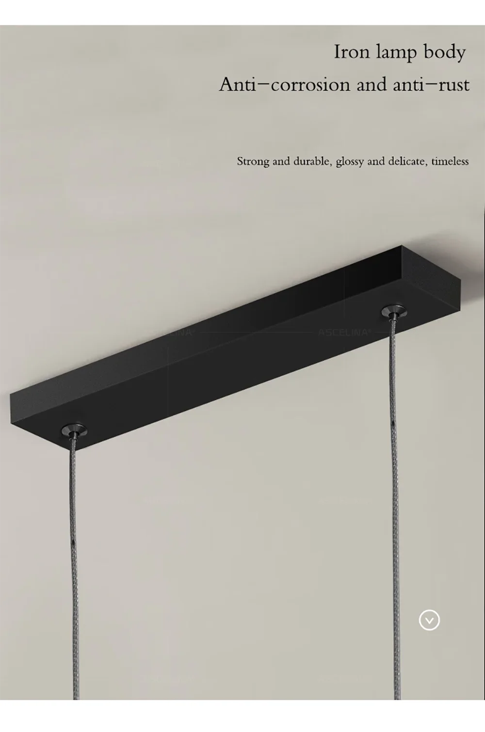 Modern LED Strip Chandelier Light Restaurant Kitchen Decor Ceiling Gold Hanging Pendants Living Room Lighting Indoor Lamp Lustre