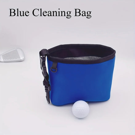 Golf Club Cleaning Bag Wear Resist Equipment Cleaning Pouch Golf Ball Organizer Pocket Golf Club Bag Accessories