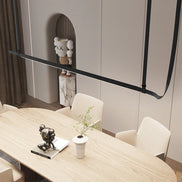 Modern LED Leather Chandelier Minimalist long chandelier For Living Room Kitchen Island Decor Dining Table Hanging Lamp fixtures