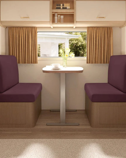 2pcs/set Jacquard RV Dinette Cushions Covers Stretch Camper Sofa Seat Covers Adjustable Dining Seat Covers Bench Backrest Decor