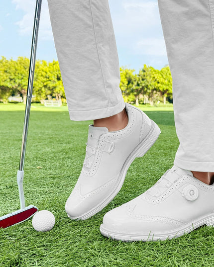 New Men's Golf Shoes Are Easy To Put On And Take Off. Made Of Genuine Leather Material, They Are Non Slip And Casual Sports Shoe