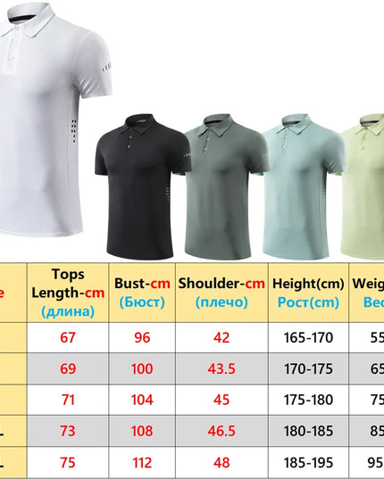 Golf Lapel Sport Short Sleeve Outdoor Trainning Reflective Running Breathable Tee Solid Quality Tennis Gym Fashion Jerseys