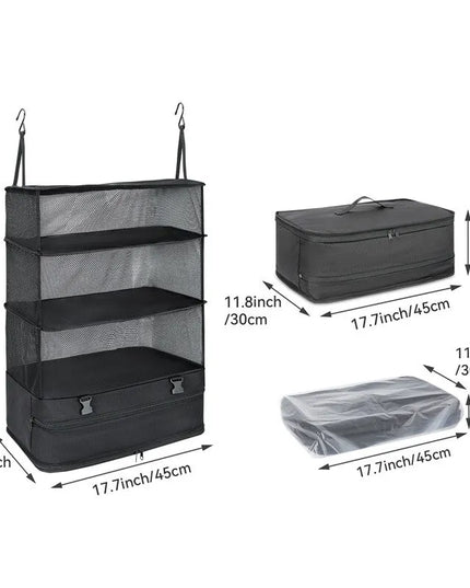 1 Set Housewares Luggage Travel Organizer Travel Essentials Hanging Packing Cubes Hanging Shelves Laundry Storage Compartment