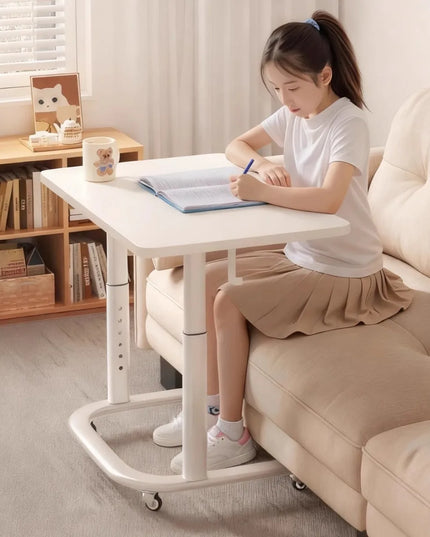 Height-adjustable Stone Study Desk Simple Movable Bedside Sofa Side Table for Balcony Bedroom Small Apartment
