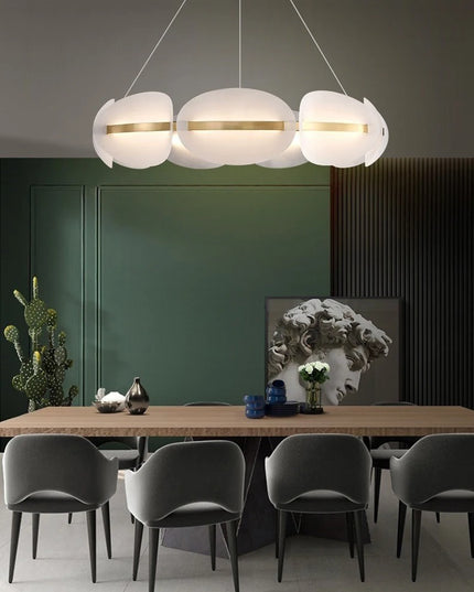 Modern leaf chandelier luxury designer Acrylic ring light Dining Room Home Bedroom Kitchen Hanging Lights Decor sofa living room