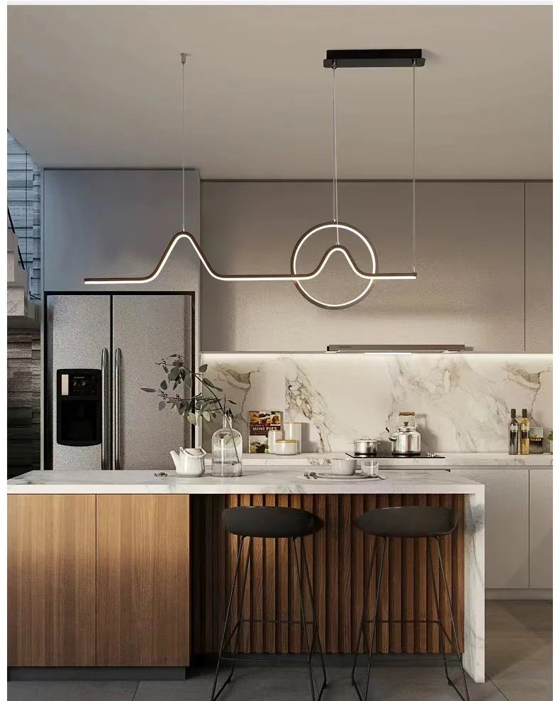 Modern LED Ceiling Chandelier Dining Table Indoor Lighting Chandeliers Kitchen Pendant Light Living Room Decoration Hanging Lamp