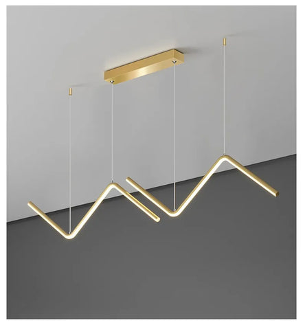 Modern LED irregular long chandelier adjustable chandelier dining room bedroom kitchen home decoration lighting