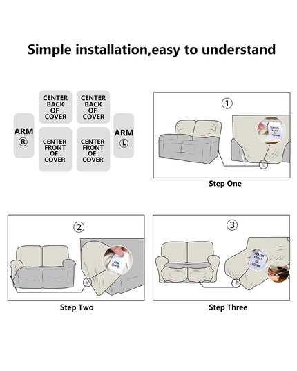 4/6/8pcs a set, double-sided jacquard braid Chivas sofa cover, elastic soft sofa recliner cover decorative protection