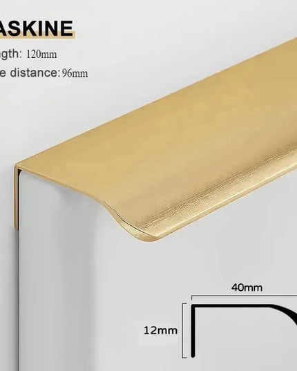 Hidden Handles for Furniture Kitchen Cabinet Handles Minimalist Wardrobe Cupboard Drawer Knobs Aluminum Alloy Furniture Handles