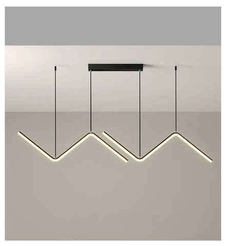 Modern LED irregular long chandelier adjustable chandelier dining room bedroom kitchen home decoration lighting