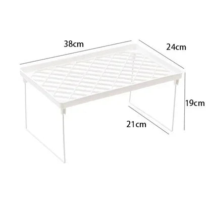 Home Closet Organizer Storage Shelf Kitchen Adjustable Storage Rack Shelves Cabinet Holders Space Saving Makeup Organizer