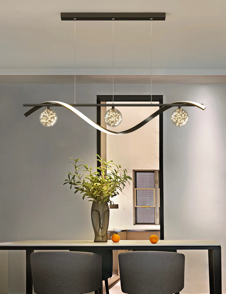 New Modern Led Chandelier For Living Room Dining Room Kitchen Ceiling Pendant Lights Nordic Minimalist Dining Tables Lamps