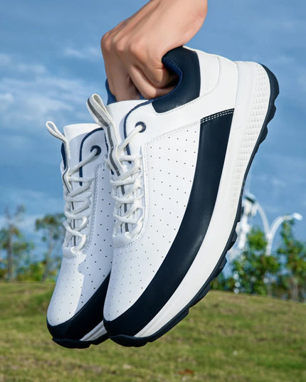 Men's Lightweight Golf Shoes-Breathable Sports Casual Shoes, Lace-Up Design, Non-Slip Rubber Sole-Universal in All Seasons
