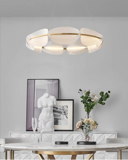 Modern leaf chandelier luxury designer Acrylic ring light Dining Room Home Bedroom Kitchen Hanging Lights Decor sofa living room