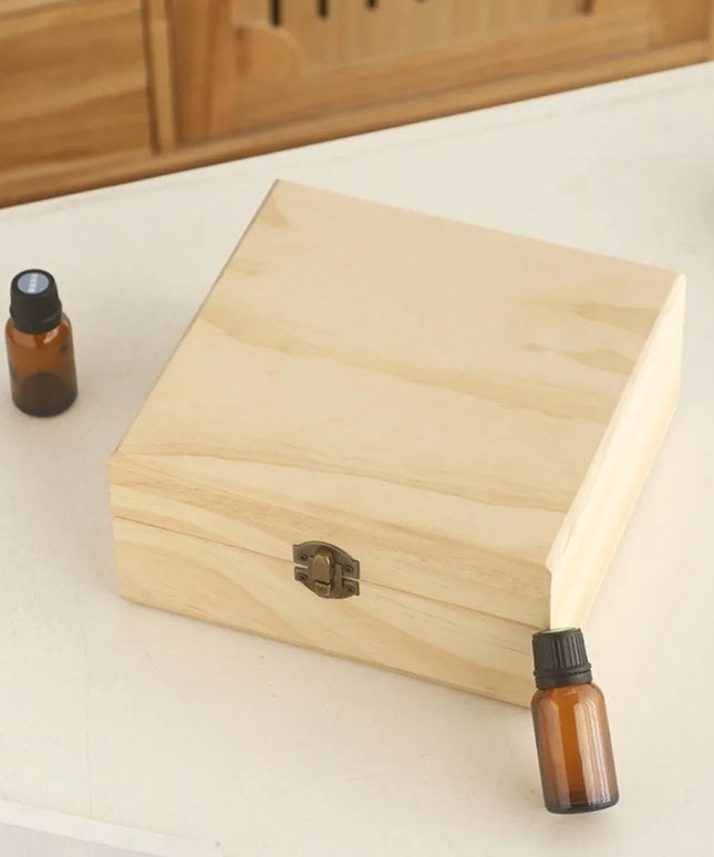 Essential Oil Storage Box New Wooden 12/15/16/25 Slots Durable Essential Oil Carry Case Essential Oil Organizer Travel Use