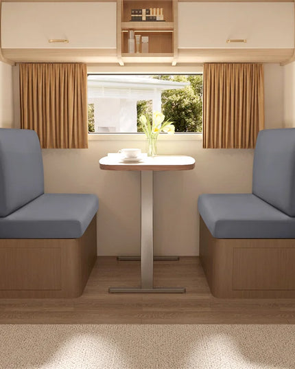 2pcs/set Jacquard RV Dinette Cushions Covers Stretch Camper Sofa Seat Covers Adjustable Dining Seat Covers Bench Backrest Decor