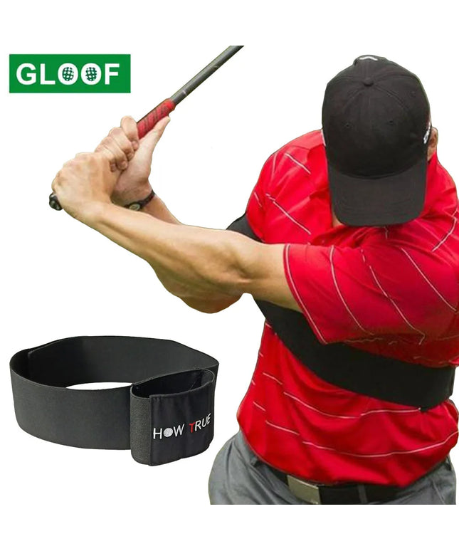 1Pcs Golf Swing Training Arm Band Golf Hand Posture Corrector Black Nylon Elastic Training Belt for Golf Beginner Practicing