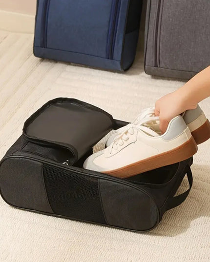 Portable Golf Shoe Bag Oxford Cloth Shoe Carrier Bags Breathable Lightweight Golf Handbag Dustproof Football Tennis Shoe Bag