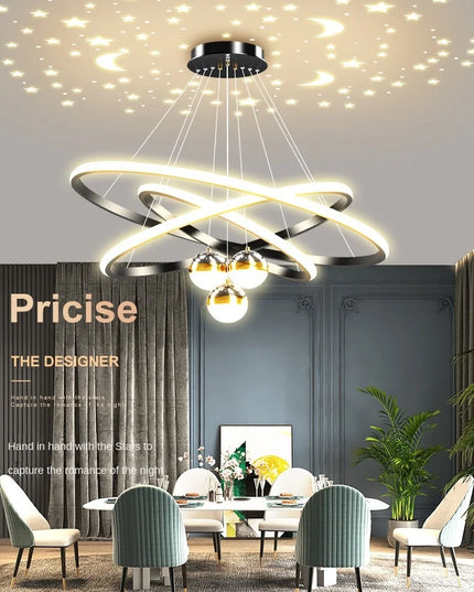Modern led dining room chandeliers simple ring chandelier living bedroom Lights home indoor lighting decorative Pendant Lamps