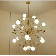 Modern Global Led Chandelier Kitchen Restaurant Living Room Pendant Lamp Organic Glass Acrylic Artificial Satellite Decor Lights