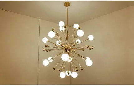 Modern Global Led Chandelier Kitchen Restaurant Living Room Pendant Lamp Organic Glass Acrylic Artificial Satellite Decor Lights