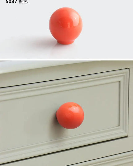 Handles Drawer Cabinet Furniture Kitchen Handles for Cabinet Knob Door Drawer Knob Colour Ceramics Rotundity Single Hole