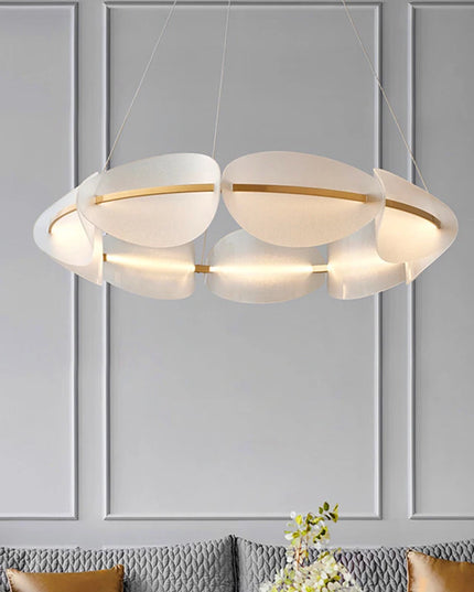 Modern leaf chandelier luxury designer Acrylic ring light Dining Room Home Bedroom Kitchen Hanging Lights Decor sofa living room