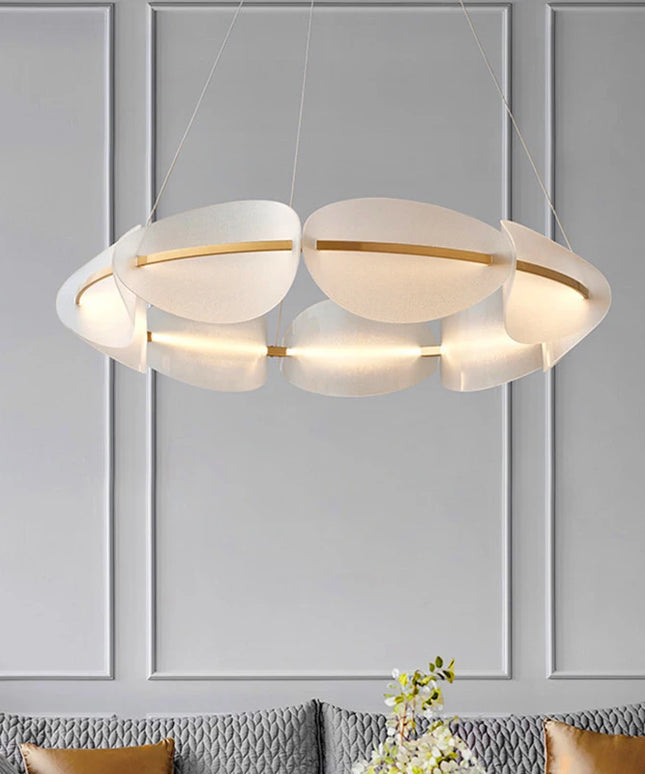 Modern leaf chandelier luxury designer Acrylic ring light Dining Room Home Bedroom Kitchen Hanging Lights Decor sofa living room