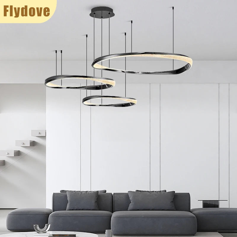 Modern Light Luxury Villa LED Chandelier Italian Art Living Room Hotel Restaurant Kitchen Home Decoration Lighting Fixtures