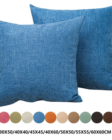 Solid Sofa Cushion Cover 30X50/40X4045X45/40X60/50X50/55X55/60X60 Cozy Linen Home Office Throw Pillow Cover Case