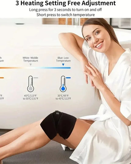 Electric knee heating pad - A USB-powered warming knee strap, suitable for joints, with adjustable heating band, ideal for daily