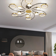Modern Led Chandelier Gold Aluminum Luxury Pendant Lights For Living Room Bedroom Study Room K9 Crystal Decorative Lamps 90-260V