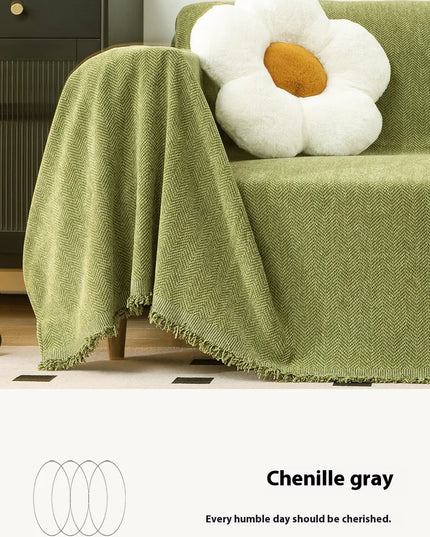Home Sofa Cover With Tassel Living Room Sofas Blanket Cover Sofa Cover Seat 3 Seater Sofa Blanket Cover Beige