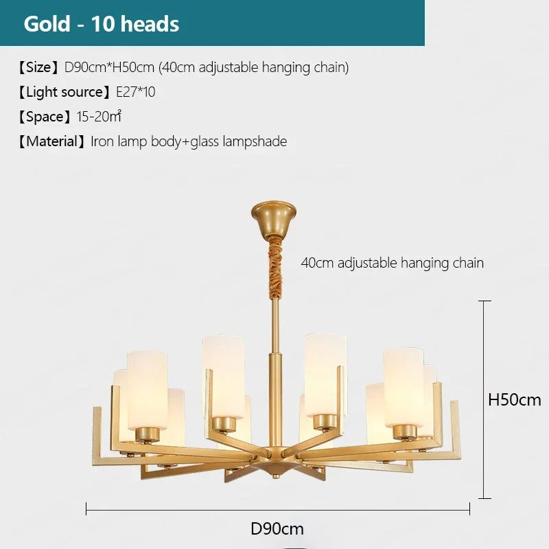 Modern Modern Led Chandelier Nordic Living Room Lamp Retro Simple Dining Room Decoration Iron Art LED Hanging Lamps Pendant Ligh