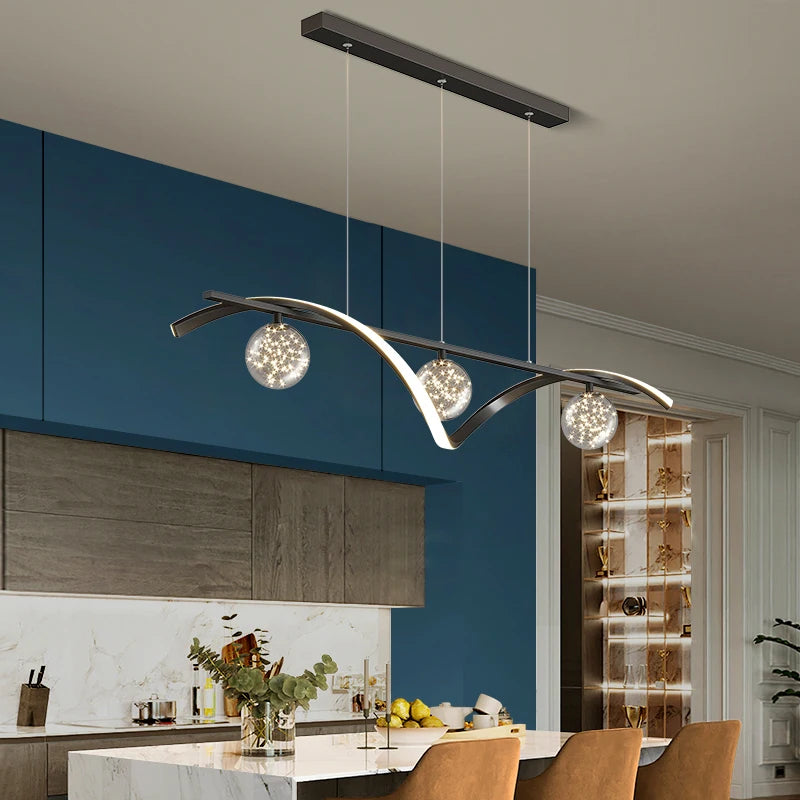 New Modern Led Chandelier For Living Room Dining Room Kitchen Ceiling Pendant Lights Nordic Minimalist Dining Tables Lamps
