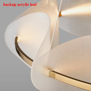 Modern leaf chandelier luxury designer Acrylic ring light Dining Room Home Bedroom Kitchen Hanging Lights Decor sofa living room