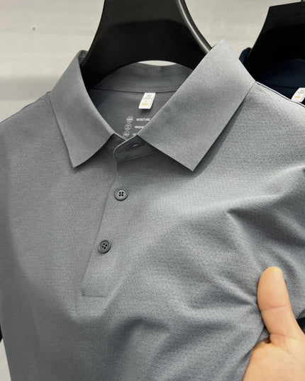Top Brand Quality Mesh Fabric Sports Polo Shirt -Men's Wrinkle-resistant Breathable Ultra-stretch Golf Shirt Top and Tees