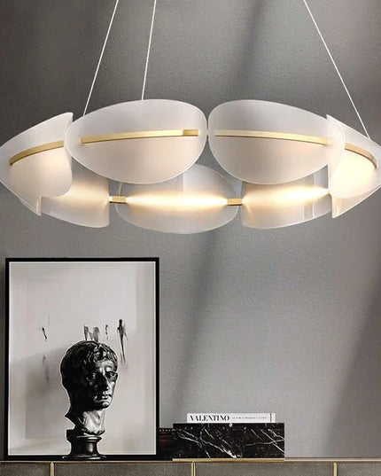 Modern leaf chandelier luxury designer Acrylic ring light Dining Room Home Bedroom Kitchen Hanging Lights Decor sofa living room