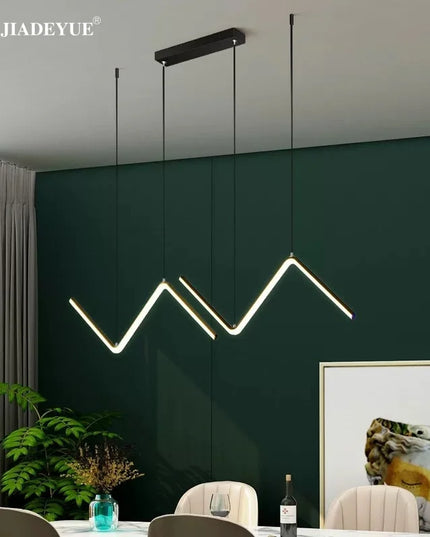 Modern LED irregular long chandelier adjustable chandelier dining room bedroom kitchen home decoration lighting