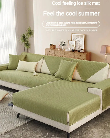 Ice Silk Sofa Cushion Summer Summer Cool Cushion Cushion 2023 New Anti slip Backrest Full Cover Cloth Towel Set