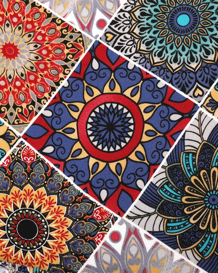 2pcs/set Flowers Printed RV Dinette Cushions Covers Elastic Spandex Sofa Cover Outdoor Camper Car Bench Protector Cover Home