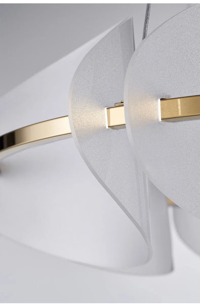 Modern leaf chandelier luxury designer Acrylic ring light Dining Room Home Bedroom Kitchen Hanging Lights Decor sofa living room